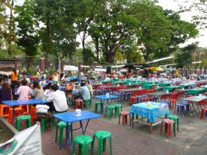 Open air seating.  Want to eat at a "real Thai restaurant"?  This is it.