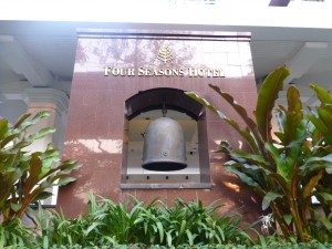 Entrance to the Four Seasons Bangkok.  Just down the street from the St. Regis.